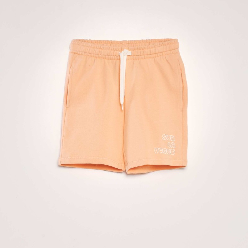 Bermuda en french terry style surf - Orange