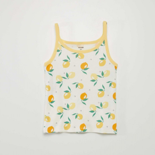 Pyjama court top + short - 2 pièces - Jaune