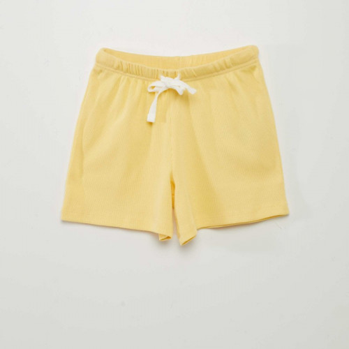 Pyjama court top + short - 2 pièces - Jaune