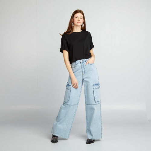 Jean multipoche wide leg - Bleu