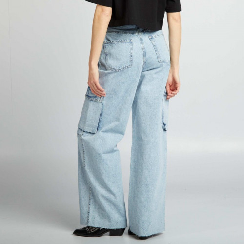 Jean multipoche wide leg - Bleu