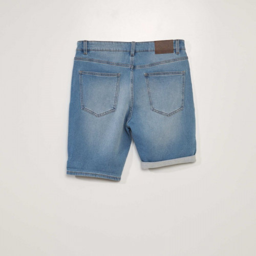 Bermuda slim en jean à 5 poches - Double stone