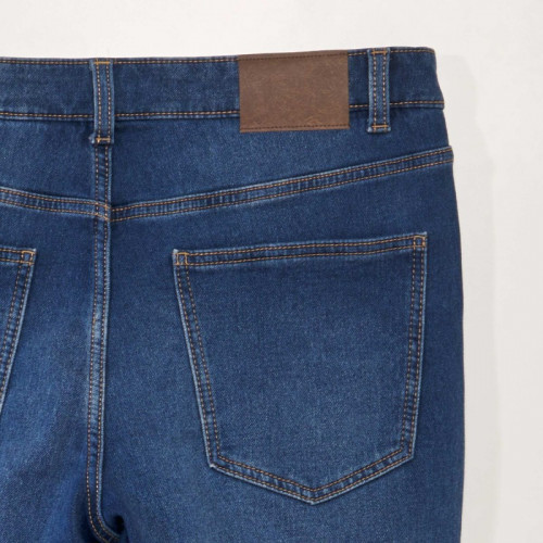 Bermuda slim en jean à 5 poches - Stone