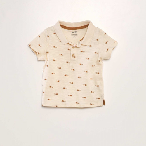 Polo à motif - Beige