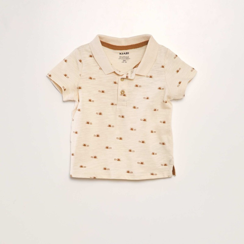 Polo à motif - Beige