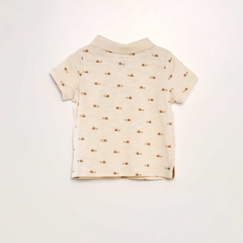 Polo à motif - Beige