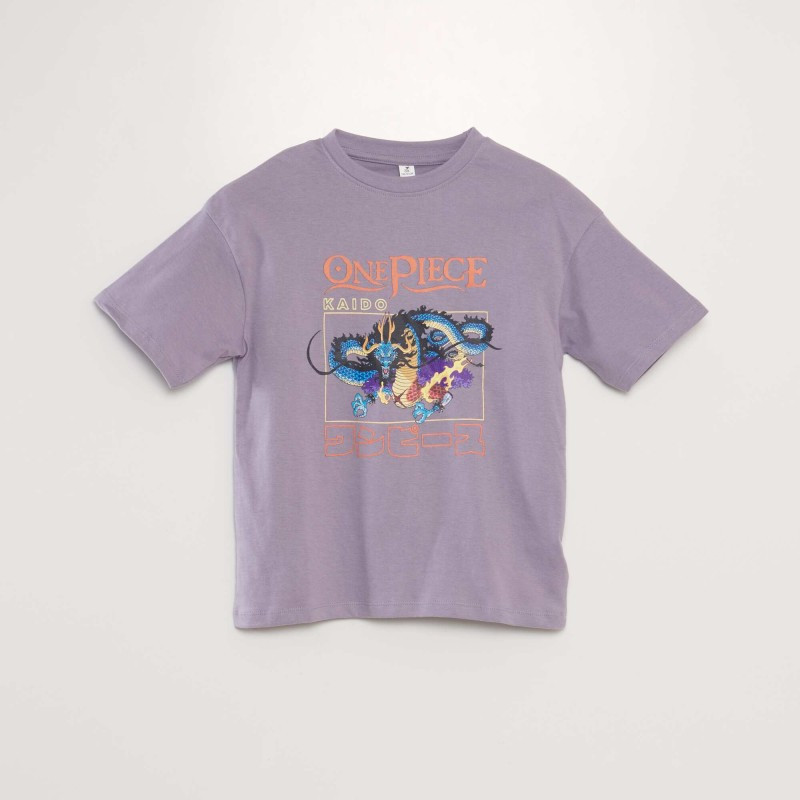 T-shirt imprimé 'One piece' - Violet