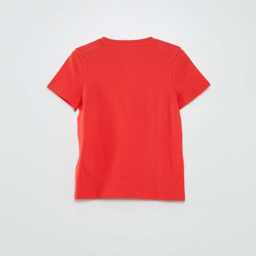 T-shirt à col rond avec imprimé - Rouge