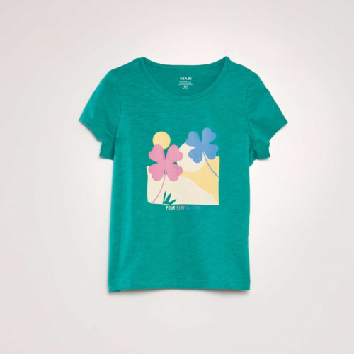 T-shirt forme boxy - Vert