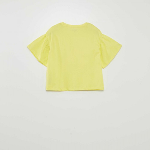 T-shirt imprimé 'fruits' manches courtes - Jaune