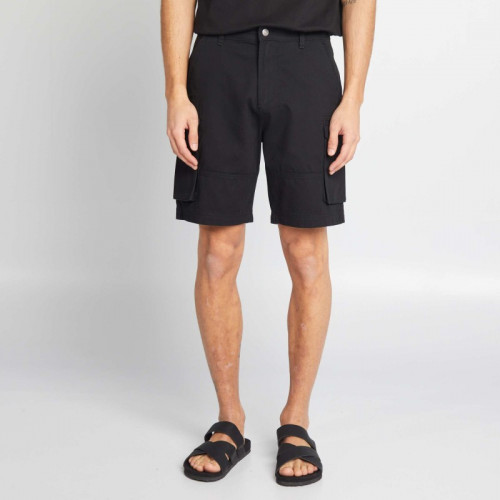 Short chino avec poches sur les côtés - Noir