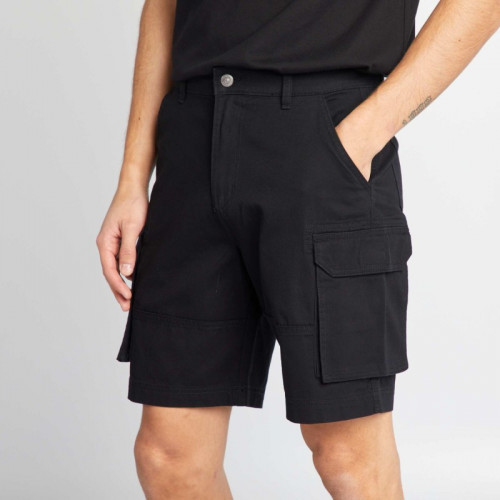 Short chino avec poches sur les côtés - Noir