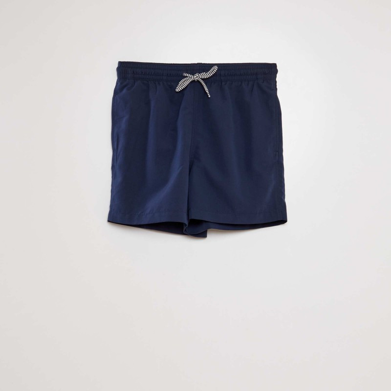 Short de bain uni - Marine