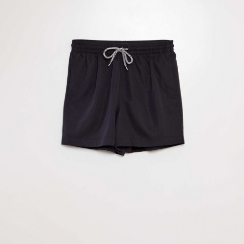 Short de bain uni - Noir