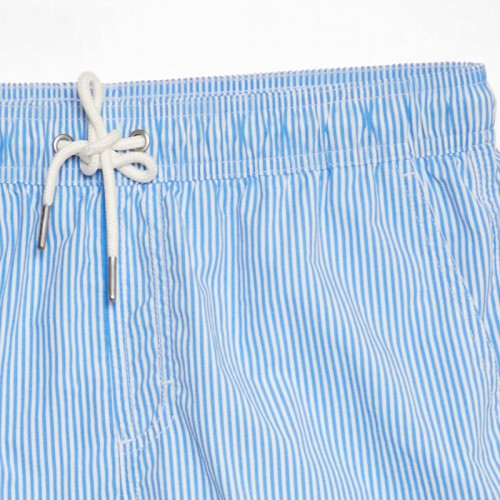 Short de bain rayé - Bleu