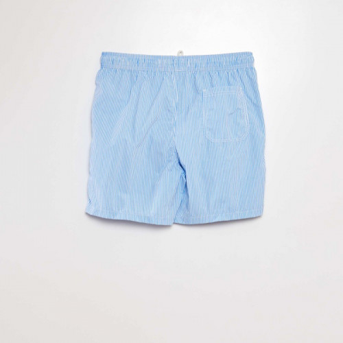 Short de bain rayé - Bleu