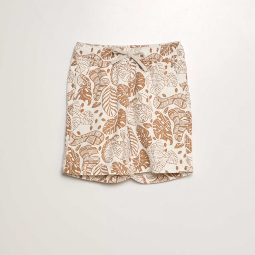 Short de bain imprimé - Beige