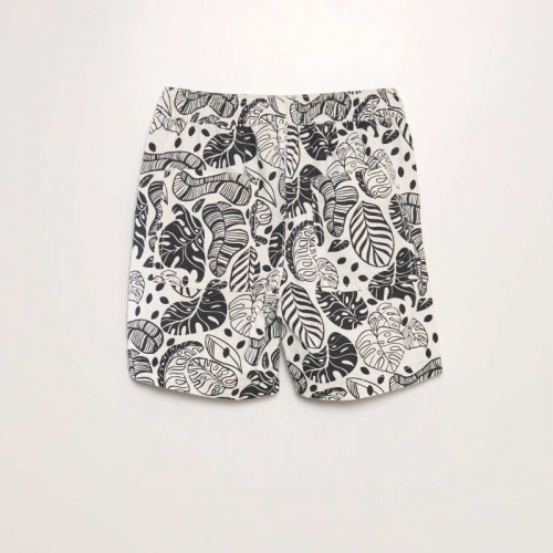 Short de bain imprimé - Noir/blanc