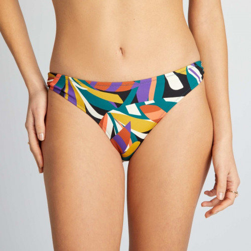 Culotte de bain imprimé colorblock - Vert multicolore