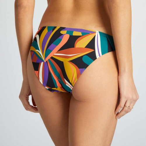 Culotte de bain imprimé colorblock - Vert multicolore