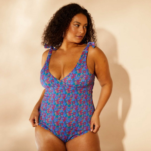 Maillot de bain imprimé à fleurs - 1 pièce - Multicolore