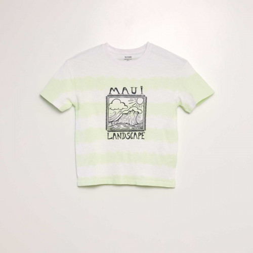 T-shirt tye and dye animé - Vert