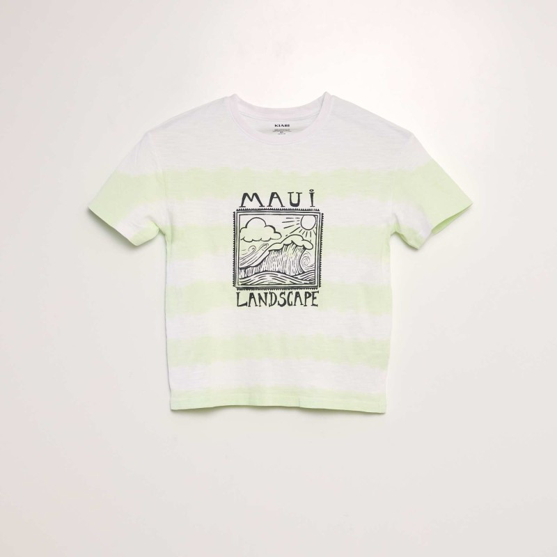 T-shirt tye and dye animé - Vert