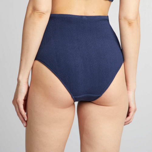 Culotte de bain maternité maille gaufrée - Bleu marine