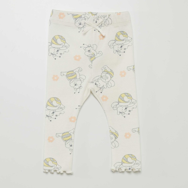 Legging côtelé 'Minnie' - Blanc