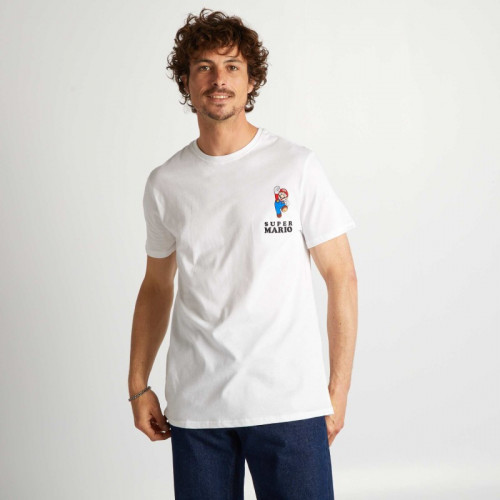 T-shirt 'Super Mario' - Blanc