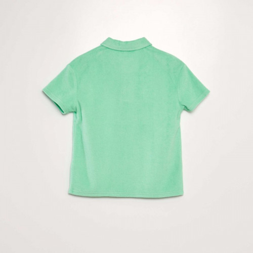 Polo uni en éponge - Vert