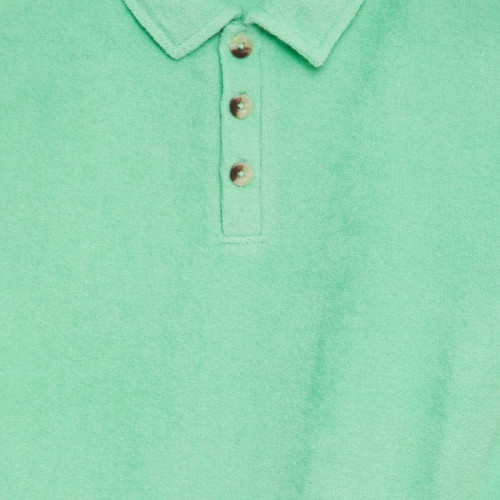 Polo uni en éponge - Vert