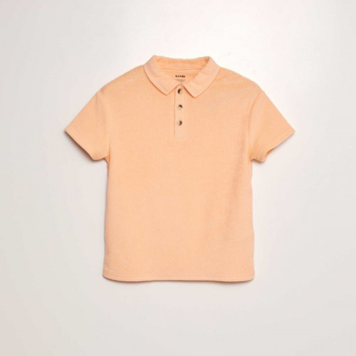 Polo uni en éponge - Orange