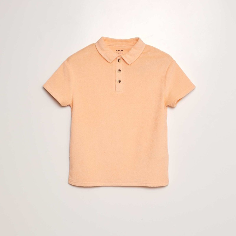 Polo uni en éponge - Orange