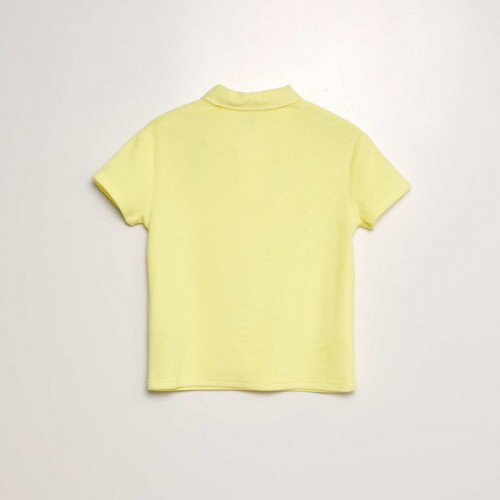 Polo uni en éponge - Jaune