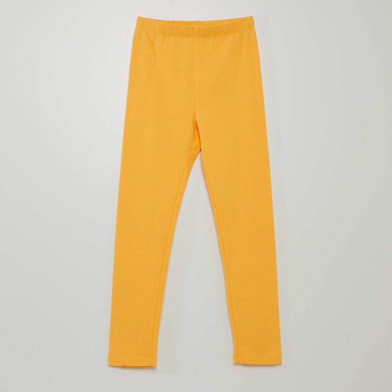 Legging long à taille élastiquée - Jaune