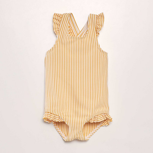 Maillot de bain rayé - 1 pièce - Jaune