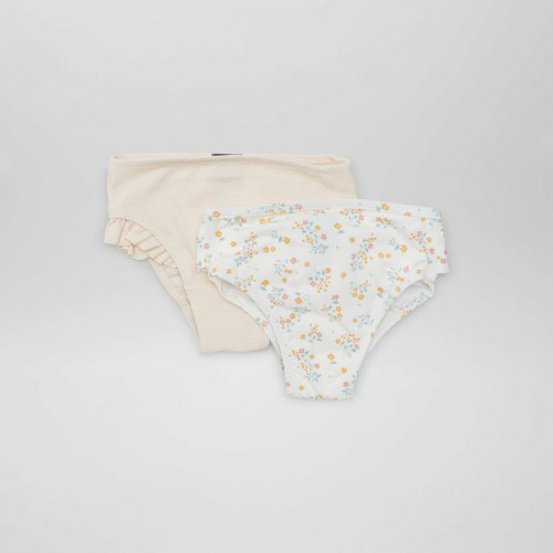 Lot de 2 culottes de bain à volants - Blanc