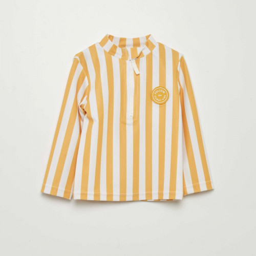 T-shirt de bain rayé - Jaune