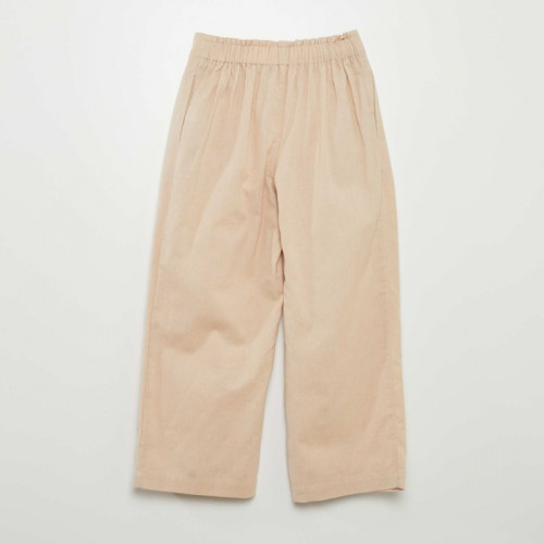 Pantalon large uni - Beige