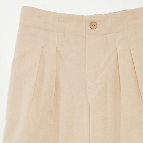 Pantalon large uni - Beige