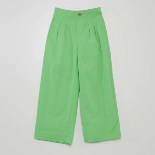 Pantalon large uni - Vert