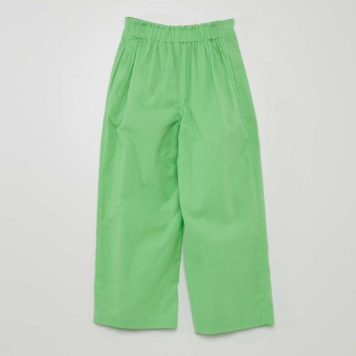 Pantalon large uni - Vert