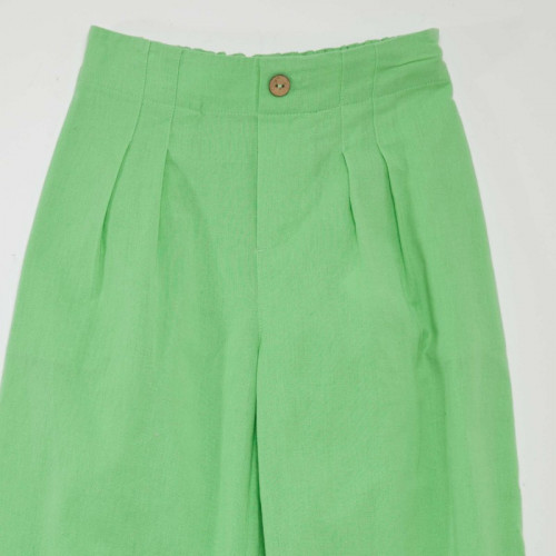 Pantalon large uni - Vert