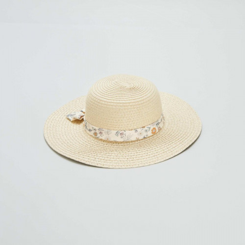 Chapeau capeline pailleté - Beige