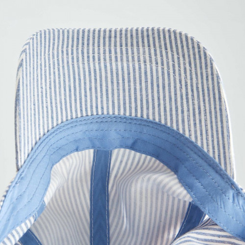 Casquette en toile rayée - Bleu