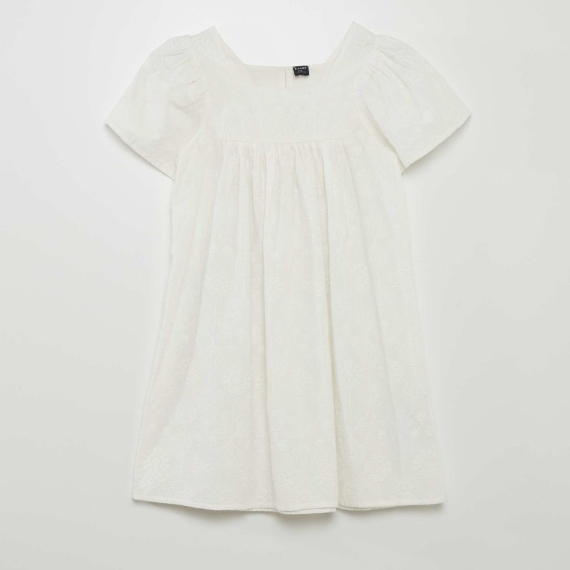 Robe avec broderies indiennes - Blanc