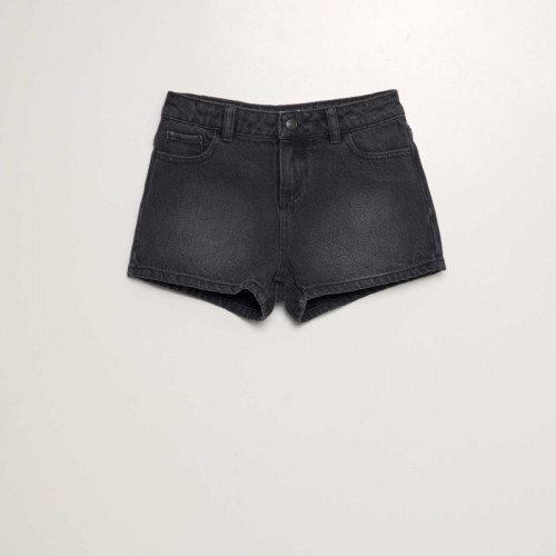 Short en jean classique - Noir