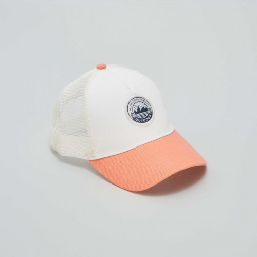 Casquette bimatière 'amour' - Orange