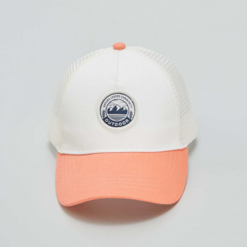 Casquette bimatière 'amour' - Orange